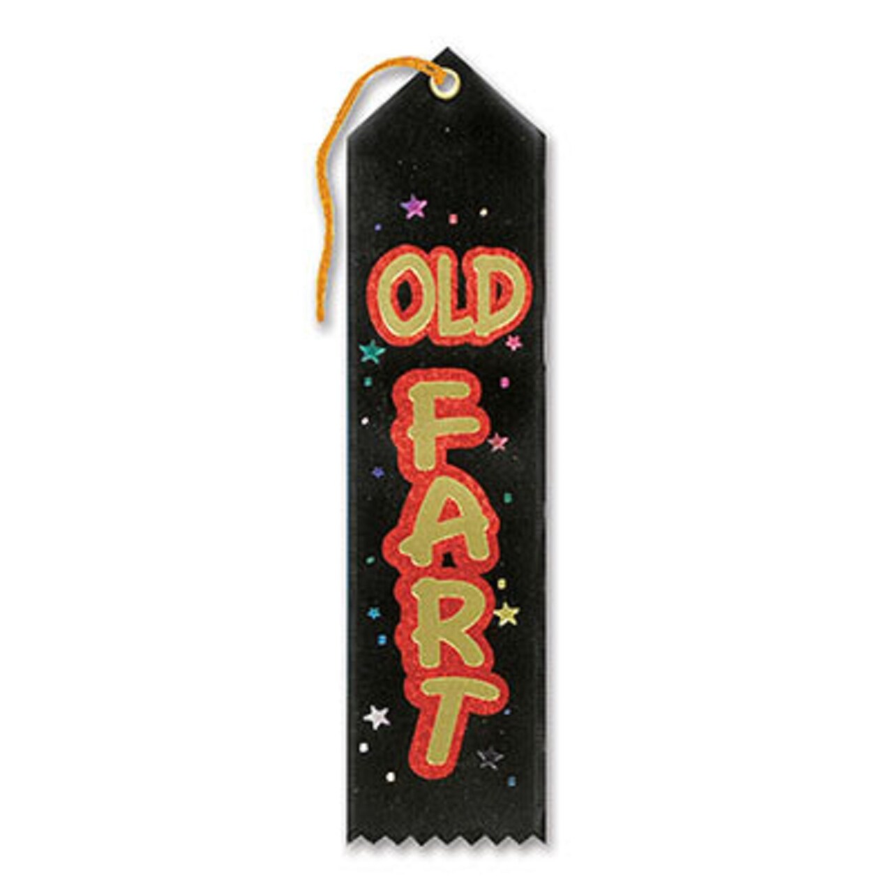Beistle Pack of 6 Black "Old Fart Award" School Award Ribbon Bookmarks 8"